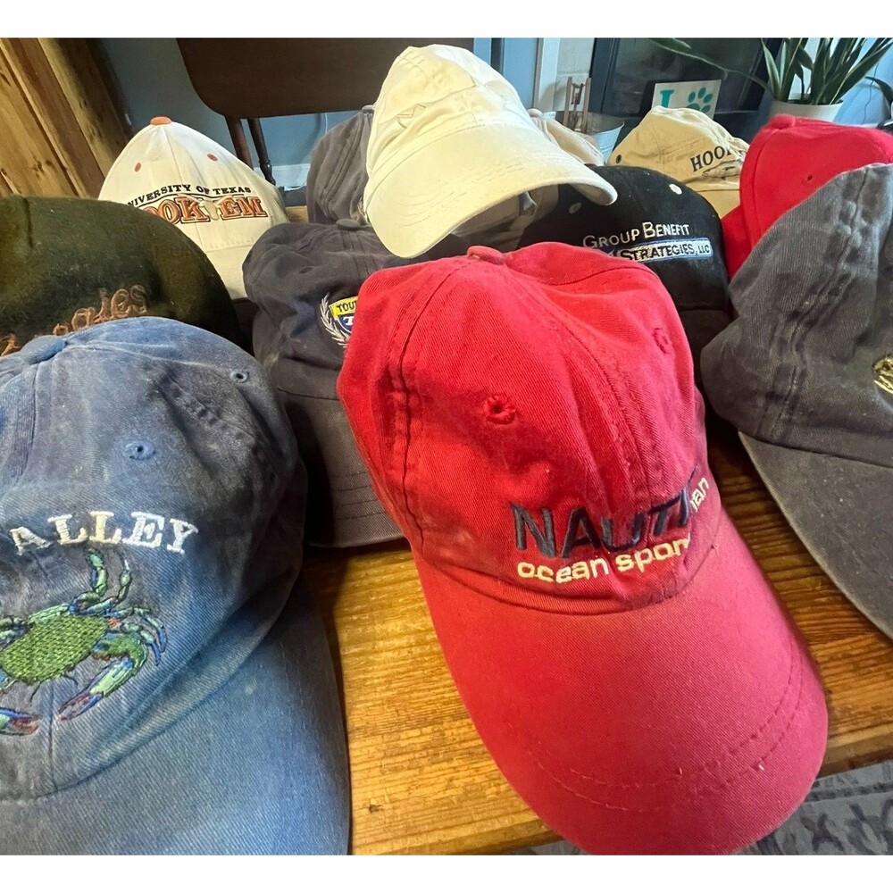 Used Baseball Hat Lot 12 Caps Cycling Fishing Reseller Lot Hats